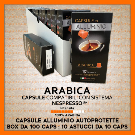 Arabica Compatibili Nespresso* 100 Caps Alluminio