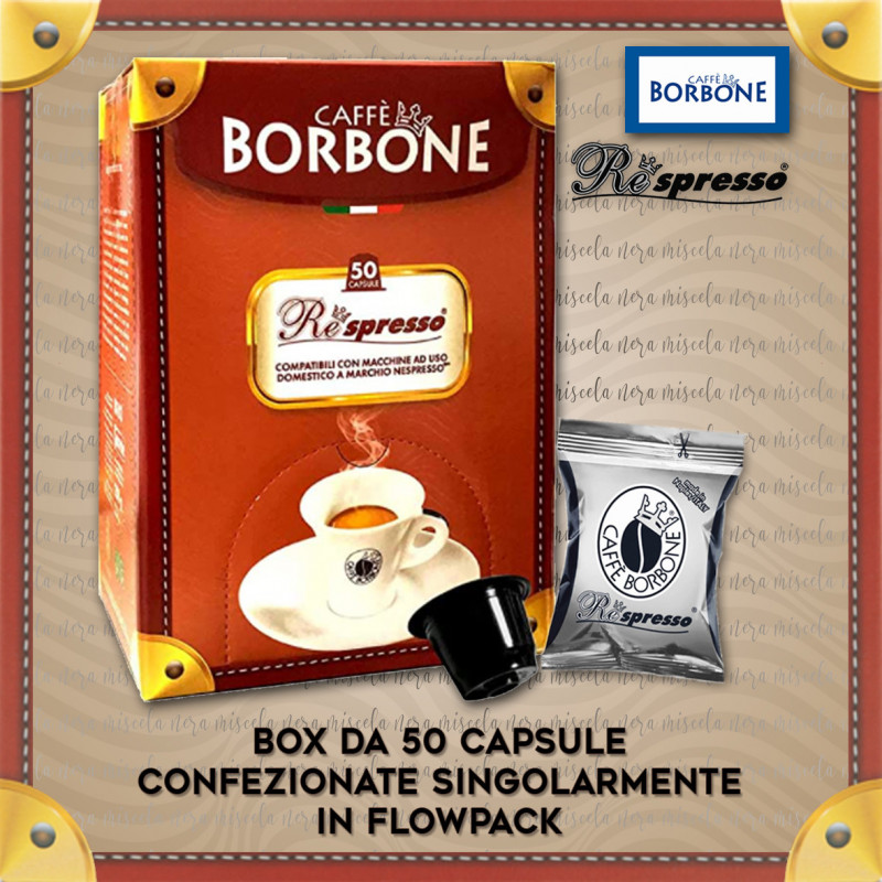 Borbone REspresso Miscela Nera Compatibili Nespresso* 50 Caps