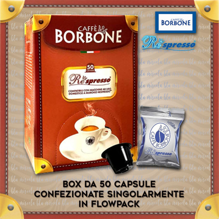 Borbone REspresso Miscela Blu Compatibili Nespresso* 50 Caps