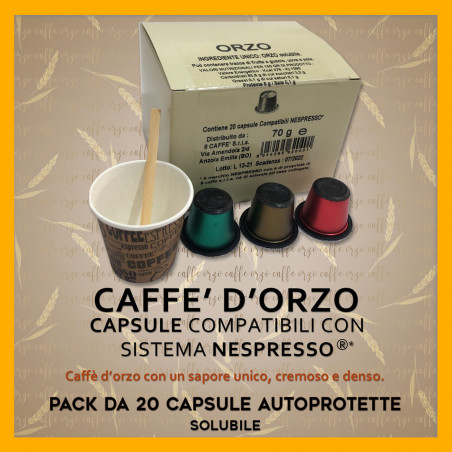 Orzo Solubile Compatibili Nespresso* 20 Caps