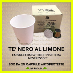 Tè Nero al Limone in Foglia Compatibili Nespresso* 20 Caps