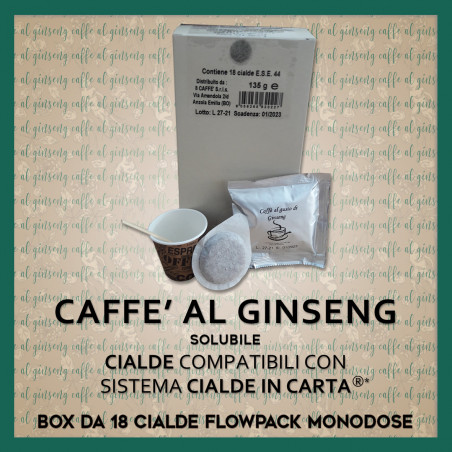 Caffè Aromatizzato al Ginseng Cialde ESE 44mm 18 Cialde