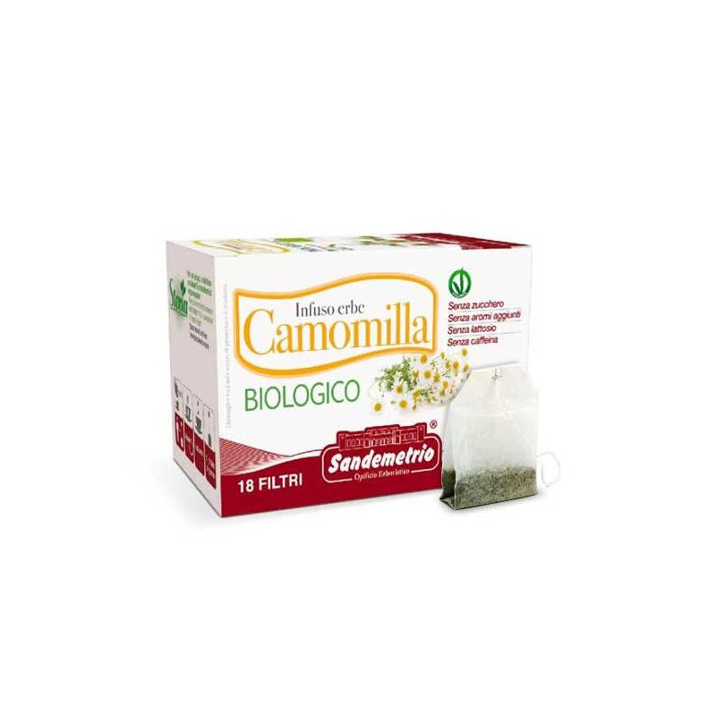 CAMOMILLA BIO Infuso alle Erbe Sandemetrio – 18 Filtri