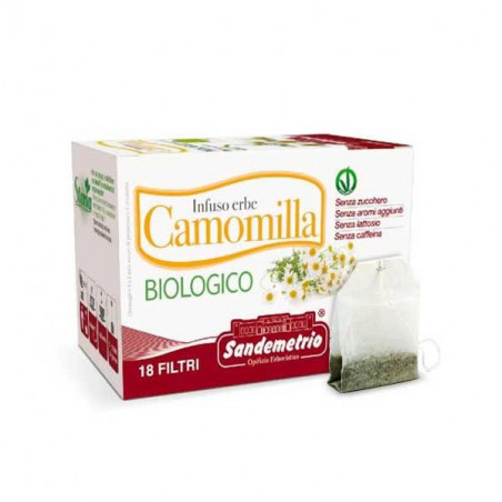 CAMOMILLA BIO Infuso alle Erbe Sandemetrio – 18 Filtri