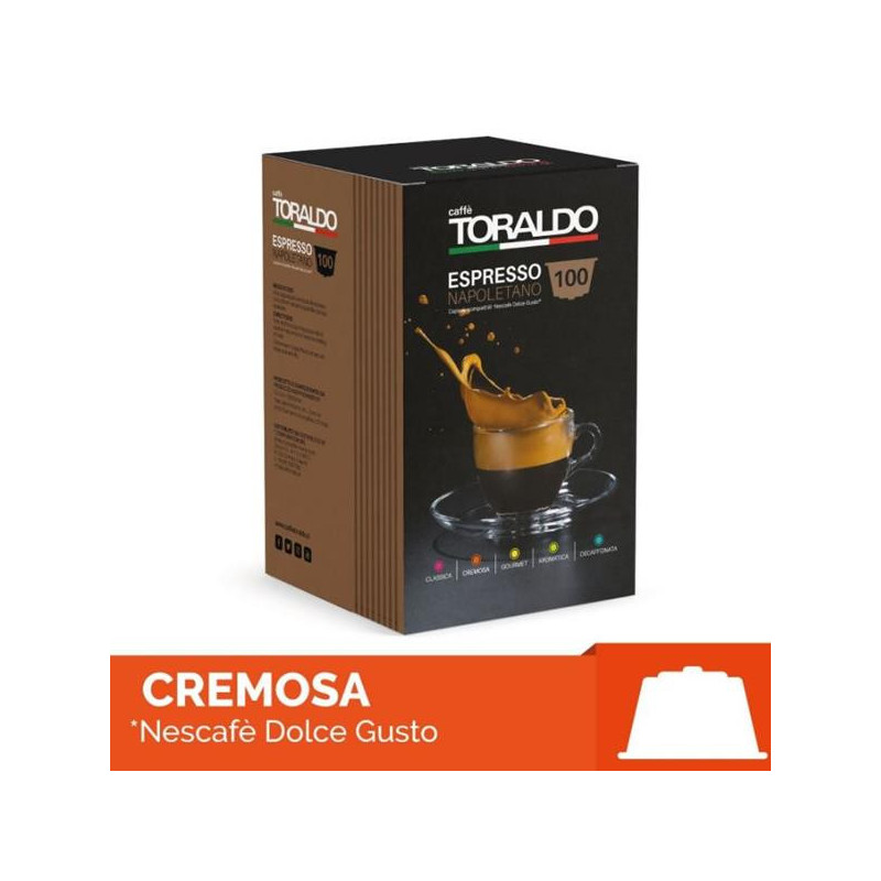 100 (5x20) CAPSULE DOLCE GUSTO MISCELA CREMOSA CAFFE' TORALDO