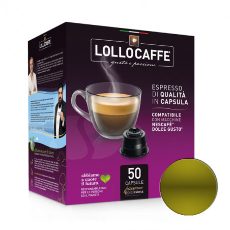 50 Capsule Lollo Caffè Miscela Oro Compatibile DolceGusto