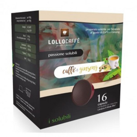 16 CAPSULE CAFFE' E GINSENG COMPATIBILI LAVAZZA A MODO MIO