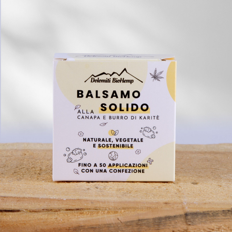 Balsamo per capelli solido alla canapa