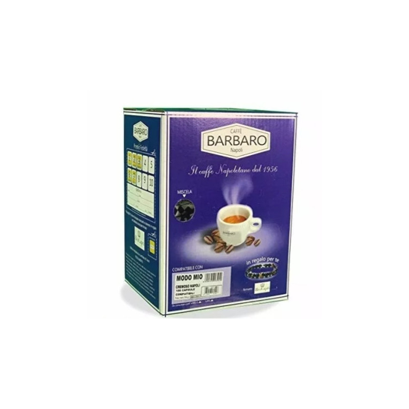 Capsule Caffè Barbaro compatibili Lavazza a Modo mio - Cremoso - 100