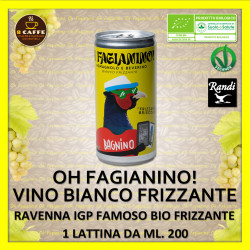 VINO BIOLOGICO BIANCO FRIZZANTE Fagianino Romagnolo Beverino LATTINA GIALLA: MASTER x 6 lattine x ml. 200