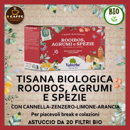 TISANA Bio “ROOIBOS, AGRUMI e SPEZIE”: 20 filtri