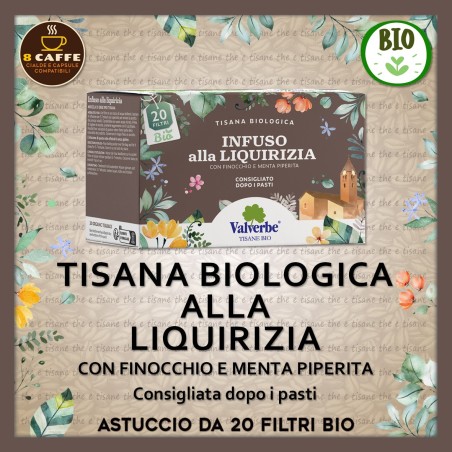 TISANA Bio “LIQUIRIZIA con finocchio e menta piperita”: 20 filtri