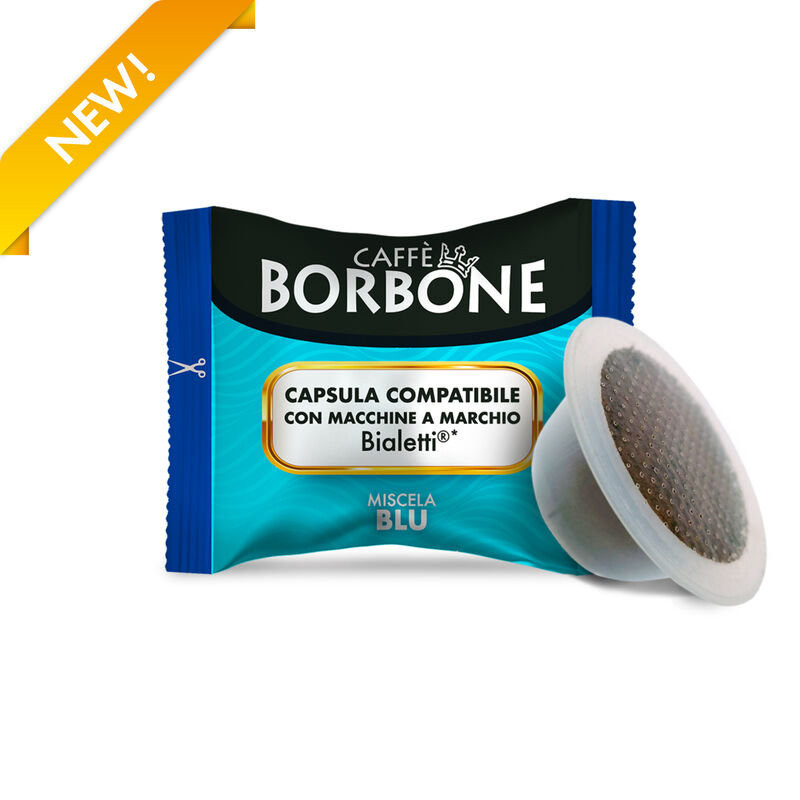 100 capsule Borbone miscela Blu compatibili BIALETTI