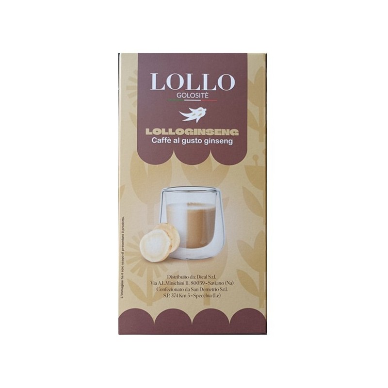 18 CIALDE CAFFE' AROMATIZZATO AL GINSENG COMPATIBILI FILTRO CARTA ESE 44 MM