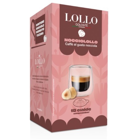 18 CIALDE CAFFE' AROMATIZZATO NOCCIOLA COMPATIBILI FILTRO CARTA ESE 44 MM