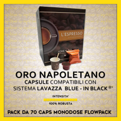 Oro Napoletano Compatibili Lavazza Blue in Black* 70 Caps