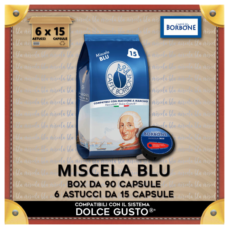 Borbone Miscela Blu Compatibili Dolce Gusto* 90 Caps