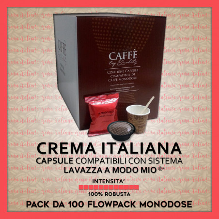 Crema Italiana Compatibili A Modo Mio* 100 Capsule