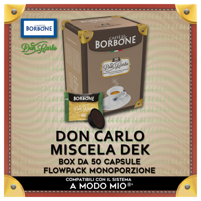 Borbone Don Carlo Miscela Verde Decaffeinato Compatibili A Modo Mio* 50 Caps