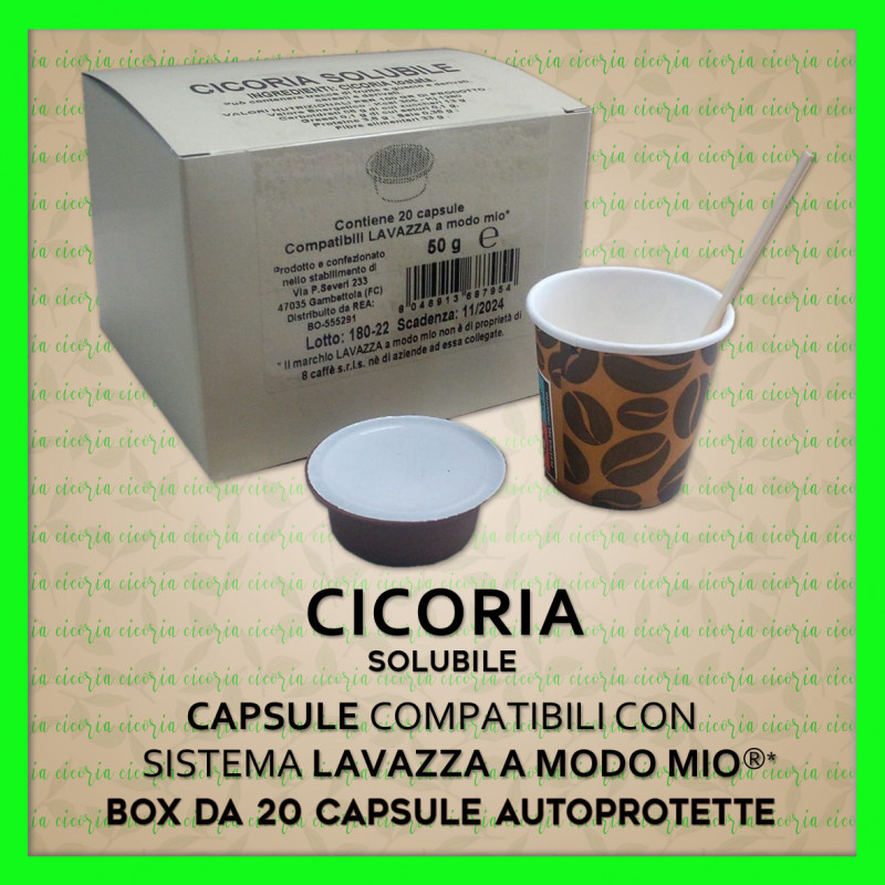 Caffè alla Cicoria Solubile Compatibili A modo mio* 20 Caps